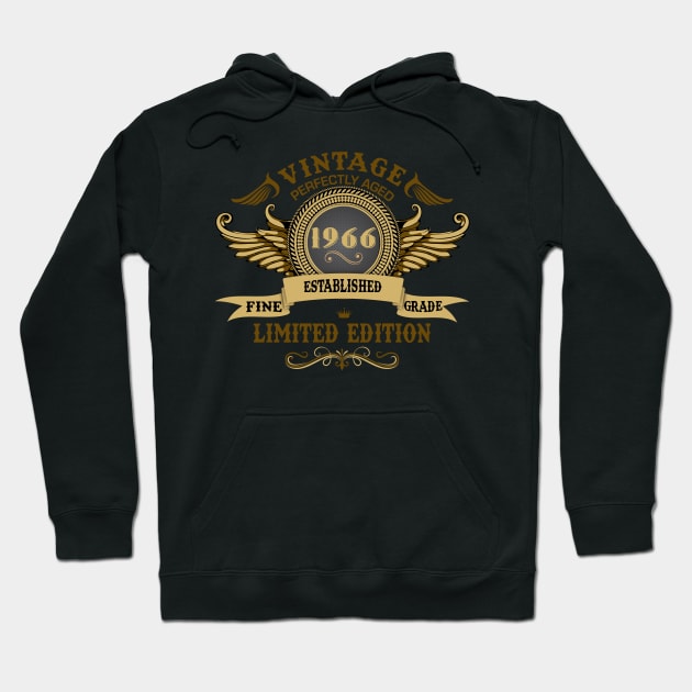 Vintage Perfectly Aged 1966 Limited Edition Hoodie by Diannas